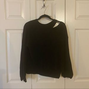 Black Cutout Sweater